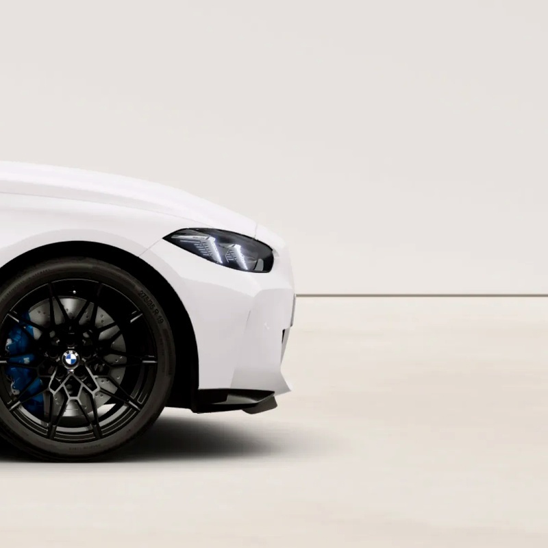 Close-up of alloy wheel and brake